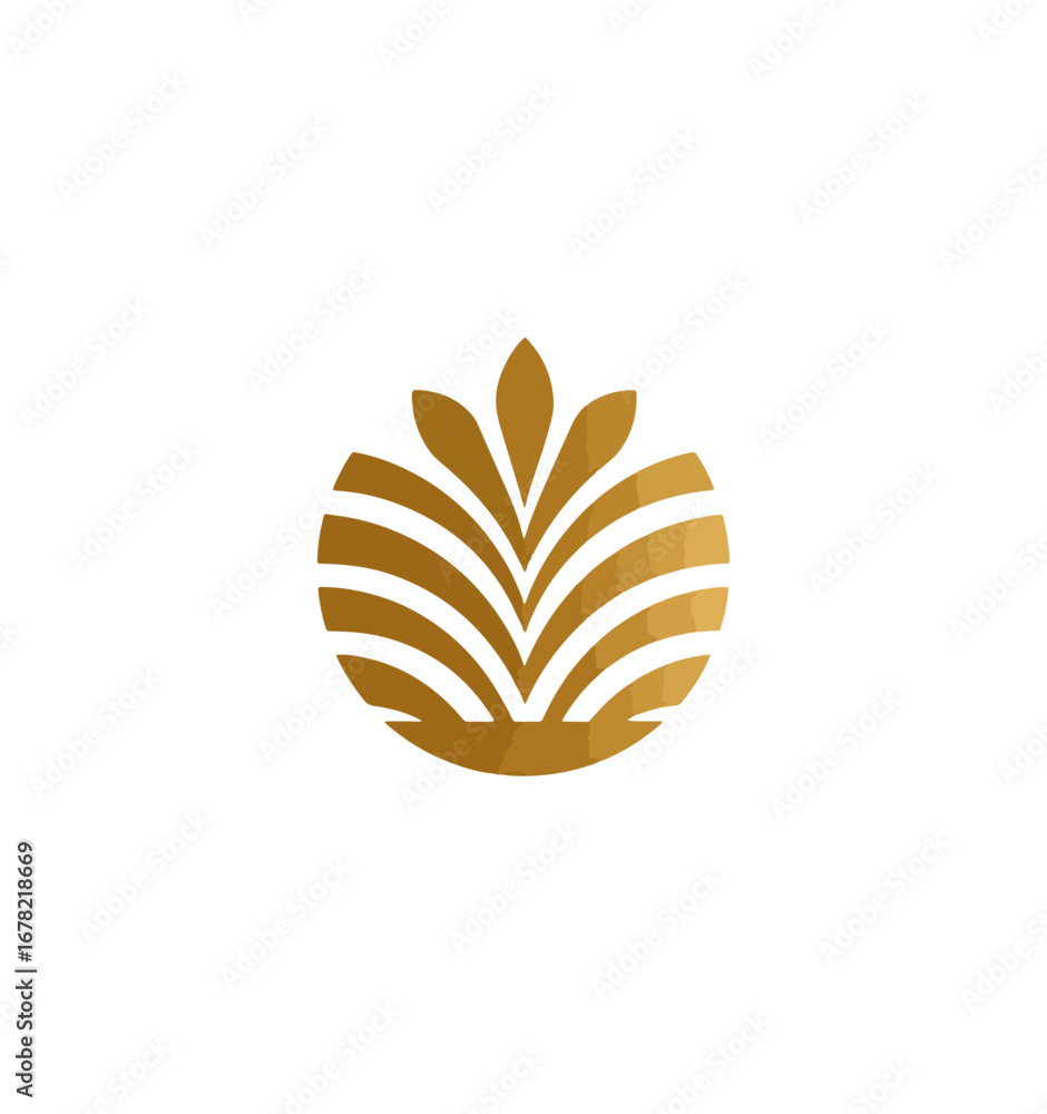 Poster golden circular design element on black background