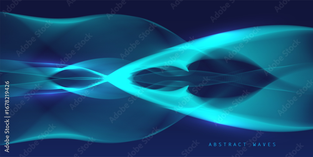 Poster abstract colored dynamic waves. modern abstract cover. colorful curve lines. graphic concept for you