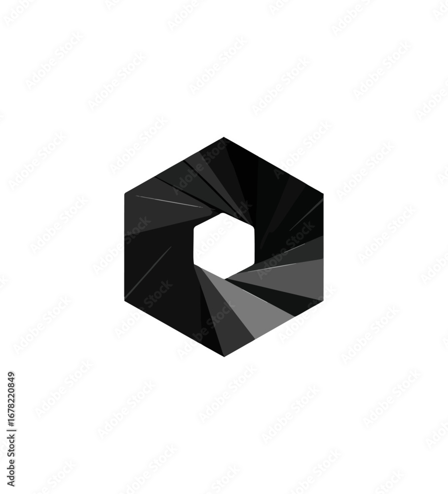 Poster abstract hexagon pattern design