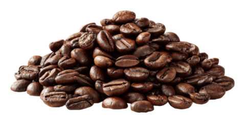 Brewing fresh coffee beans coffee shop food isolated on transparent background