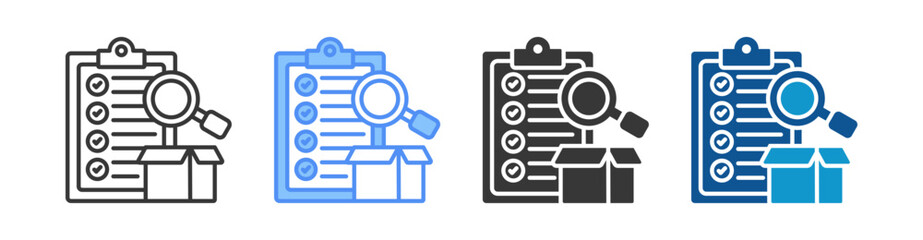 Quality Control Icon Set Multiple Style Collection