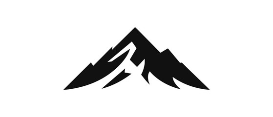 Mountain silhouette graphic design element