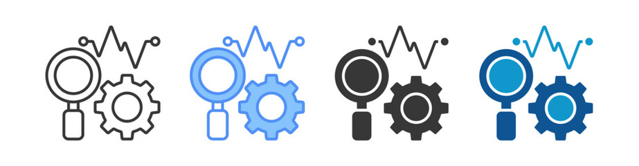 Analysis Icon Set Multiple Style Collection