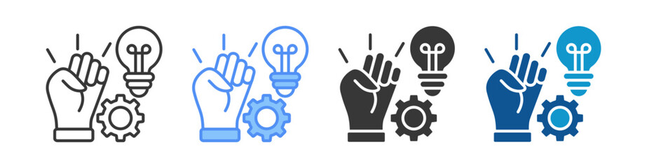 Motivation Icon Set Multiple Style Collection