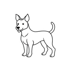 Dog line art, pet line art, Baby dog, cute dog