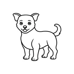 Dog line art, pet line art, Baby dog, cute dog