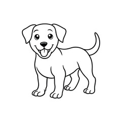 Dog line art, pet line art, Baby dog, cute dog