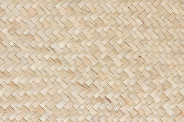 Reed weaving mat texture background with vintage style.