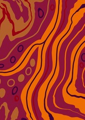 A digital artwork with a painterly feel set against a textured abstract background using strong, vibrant brushstrokes and a harmonious color palette.