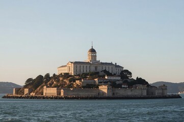 Island prison, sea view, sunset, historic building, travel