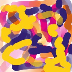 A digital artwork with a painterly feel set against a textured abstract background using strong, vibrant brushstrokes and a harmonious color palette.