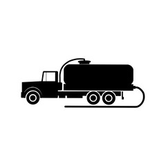 Tanker Truck Silhouette Icon Fuel Delivery