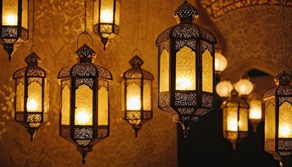 Luxury Golden Hanging Islamic Ramadan Lanterns. 16