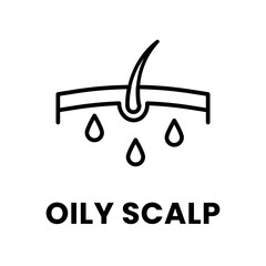 Oily Scalp Icon.