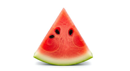 Slice of watermelon isolated on white background