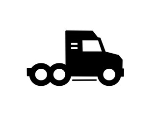 Black Truck Tractor Silhouette Icon