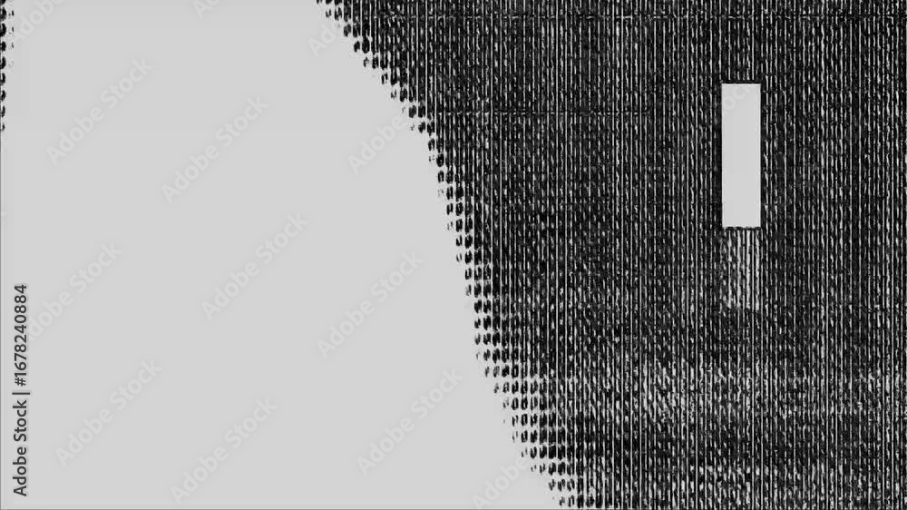 Poster strong distortion effects glitches noise and static animation