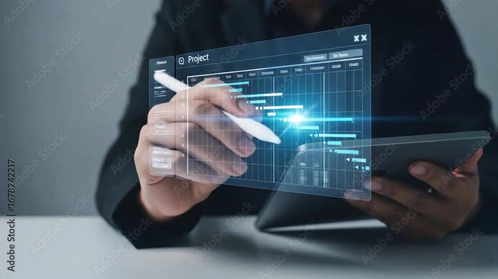 Poster project management: visualizing success through digital tools