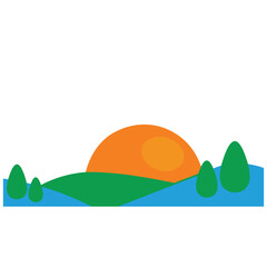 Fototapeta premium Make a Professional Mountain Area Vector Art