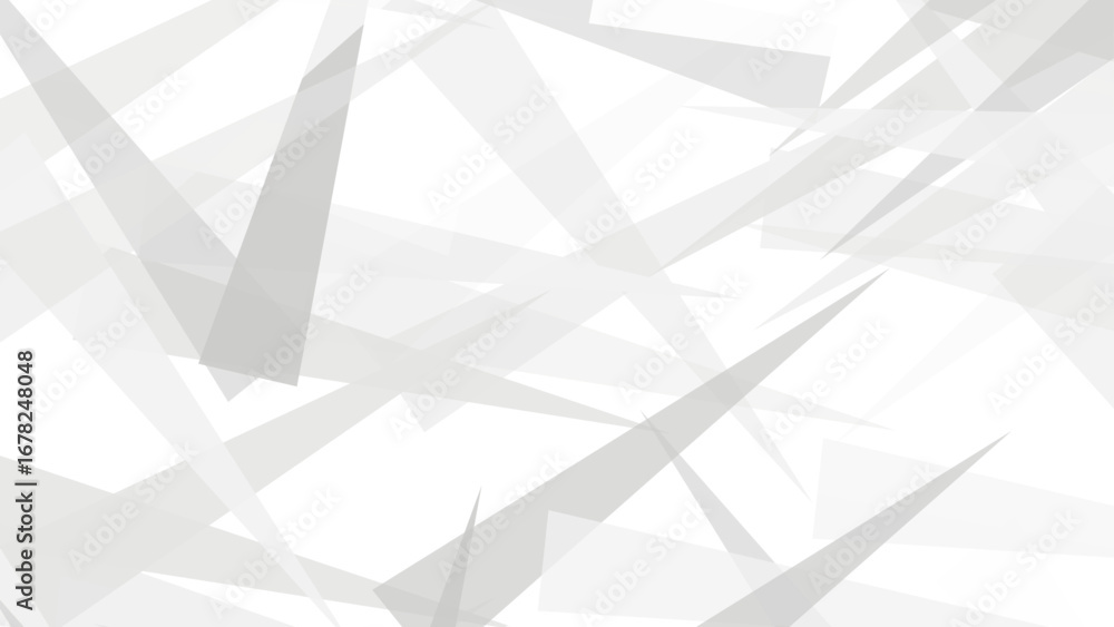 Poster abstract white and grey on light silver background modern design. transparent material in 3d triangl