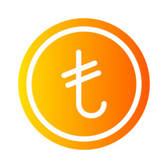 Obraz premium currency gradient icon