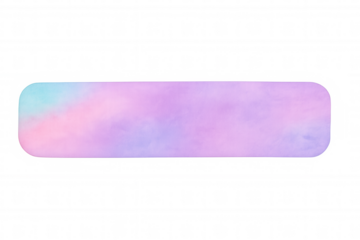 Soft, dreamy watercolor banner in pastel pink, purple, and blue hues, perfect for adding a touch of whimsy to designs