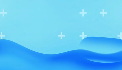 Subtle blue wave background with a simple geometric cross and square repeat pattern, subtle, wavepatterns
