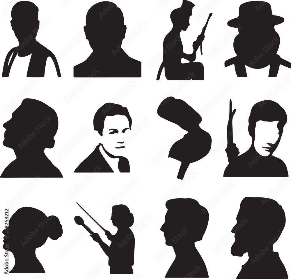 Poster flat design business icon set minimal line art icons collection modern user interface icon pack crea