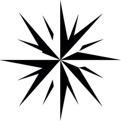 Obraz premium Vector vector art of black starburst shape transparent background