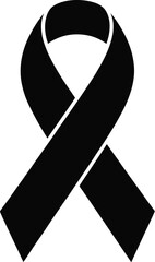 Black awareness ribbon symbol black ribbon awareness symbol