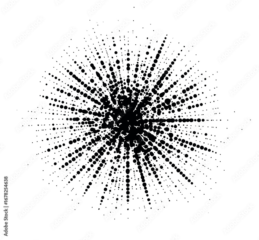 Aufkleber vector vector art of abstract explosion of dots transparent background
