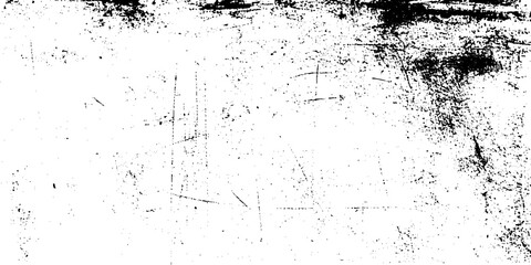 Scratched and Cracked Grunge Urban Background Texture Vector. Dust Overlay Distress Grainy Grungy Effect. Distressed Backdrop Vector Illustration. Isolated Black on White Background. 
