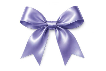 Naklejka premium Satin purple bow gleaming with elegant sheen, representing festive gift-wrapping and decorative embellishment against transparent backdrop