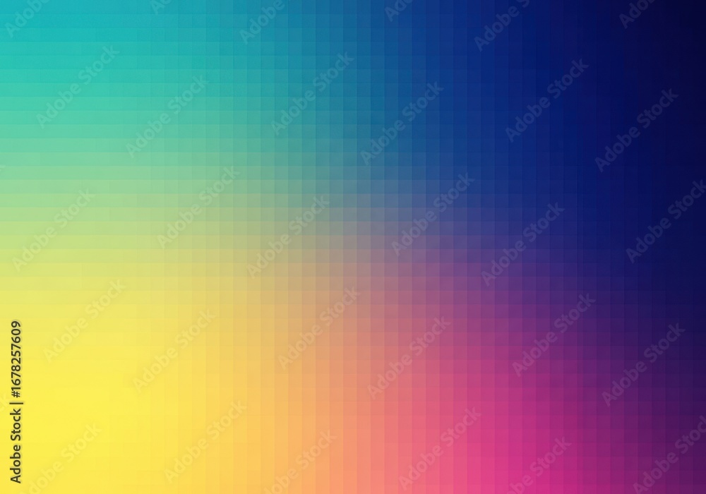 Poster abstract pixelated gradient background of vibrant colors flowing smoothly across the frame