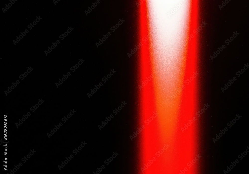 Poster bright red vertical light streak creates dynamic abstract effect on