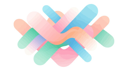 Pastel Geometric Abstract Design with Interwoven Shapes for Creative Backgrounds, Modern Wall Art, and Versatile Graphic Design Projects