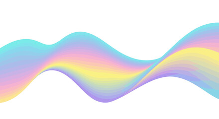 Pastel Gradient Wave Illustration for Modern Design Projects, Promoting Softness, Creativity, and Visual Appeal in Digital Art and Web Design