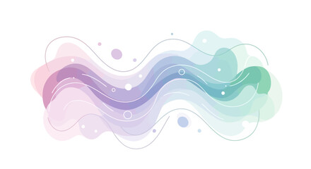 Ethereal Pastel Wave Design with Fluid Shapes and Delicate Lines, Ideal for Backgrounds, Website Headers, or Creative Graphic Design Projects