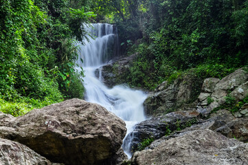 Huay Kaew Waterfall in the rainy season at Doi Suthep-Pui National Park,Chiang mai, Northern Thailand.