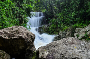 Huay Kaew Waterfall in the rainy season at Doi Suthep-Pui National Park,Chiang mai, Northern Thailand.