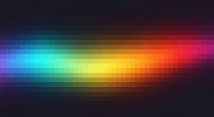 Vibrant spectrum of pixelated light streaks abstract background with dynamic color gradient