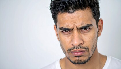 Obraz premium Man's Angry Close-Up Portrait