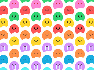 cute pattern colorful emoji adorable backdrop bacground
