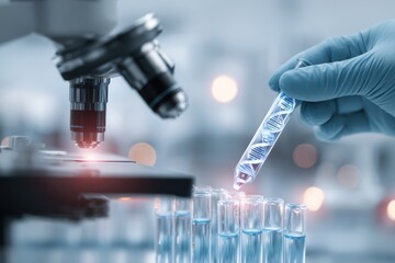 Ai analyzing genetic data to create personalized treatment plans, precision medicine, advanced dna research, and the integration of artificial intelligence into modern healthcare innovation.