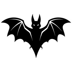 Halloween Bat Silhouette Illustration Spooky Flying Scary Night Creature Decoration Graphic PNG