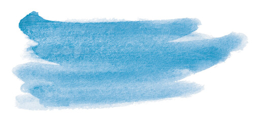 light blue watercolor background. Artistic hand paint. Isolated on transparent background.