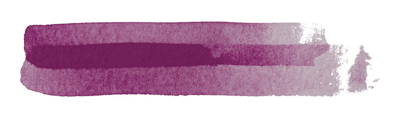 purple watercolor background. Artistic hand paint. Isolated on transparent background.