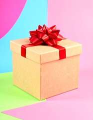 Obraz premium Gift Box on Colorful Background