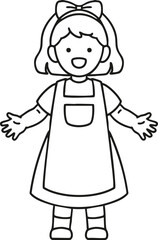 little girl in a dress