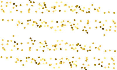 gold glitter round particles confetti. Luxury sparkling glitter dust falling isolated on transparent background. Falling magic glitter confetti, golden dust. Modern Design elements or decoration, PNG